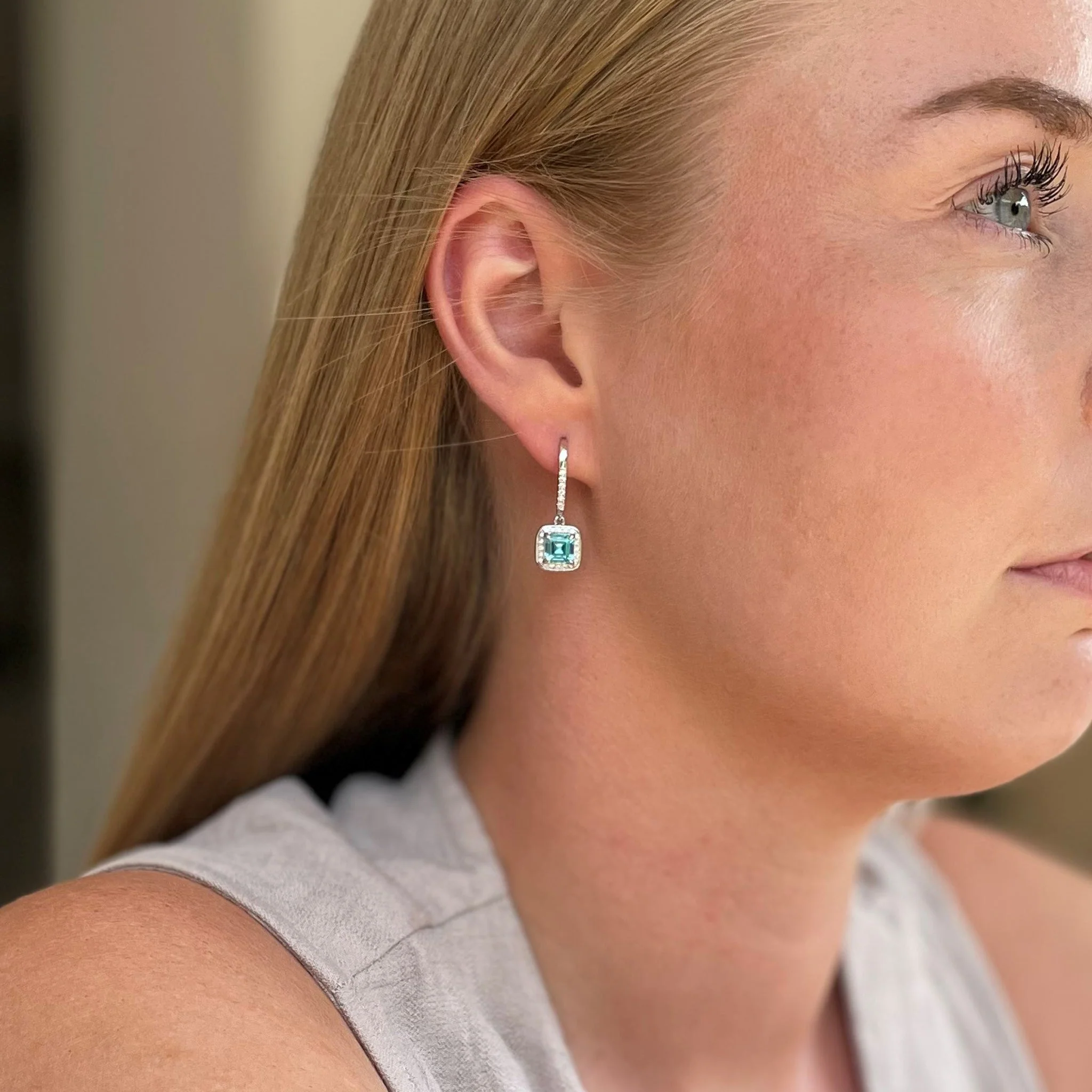Cachet London Idola Silver Aquamarine Earrings - Image 10