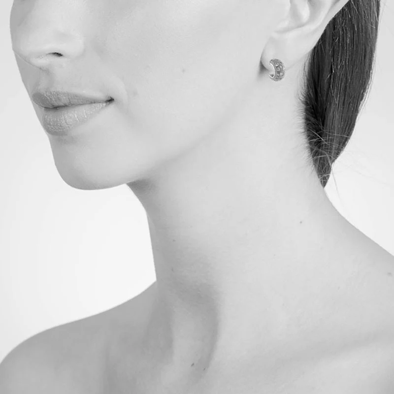 Cachet London Jadine Silver Hoop Earrings - Image 2