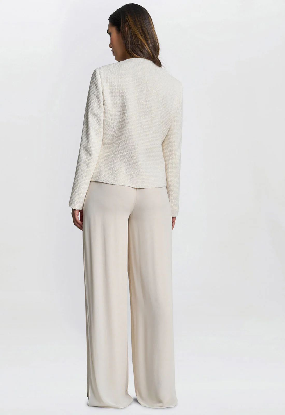 Gina Bacconi Cream Julieann Tweed Jacket - Image 5