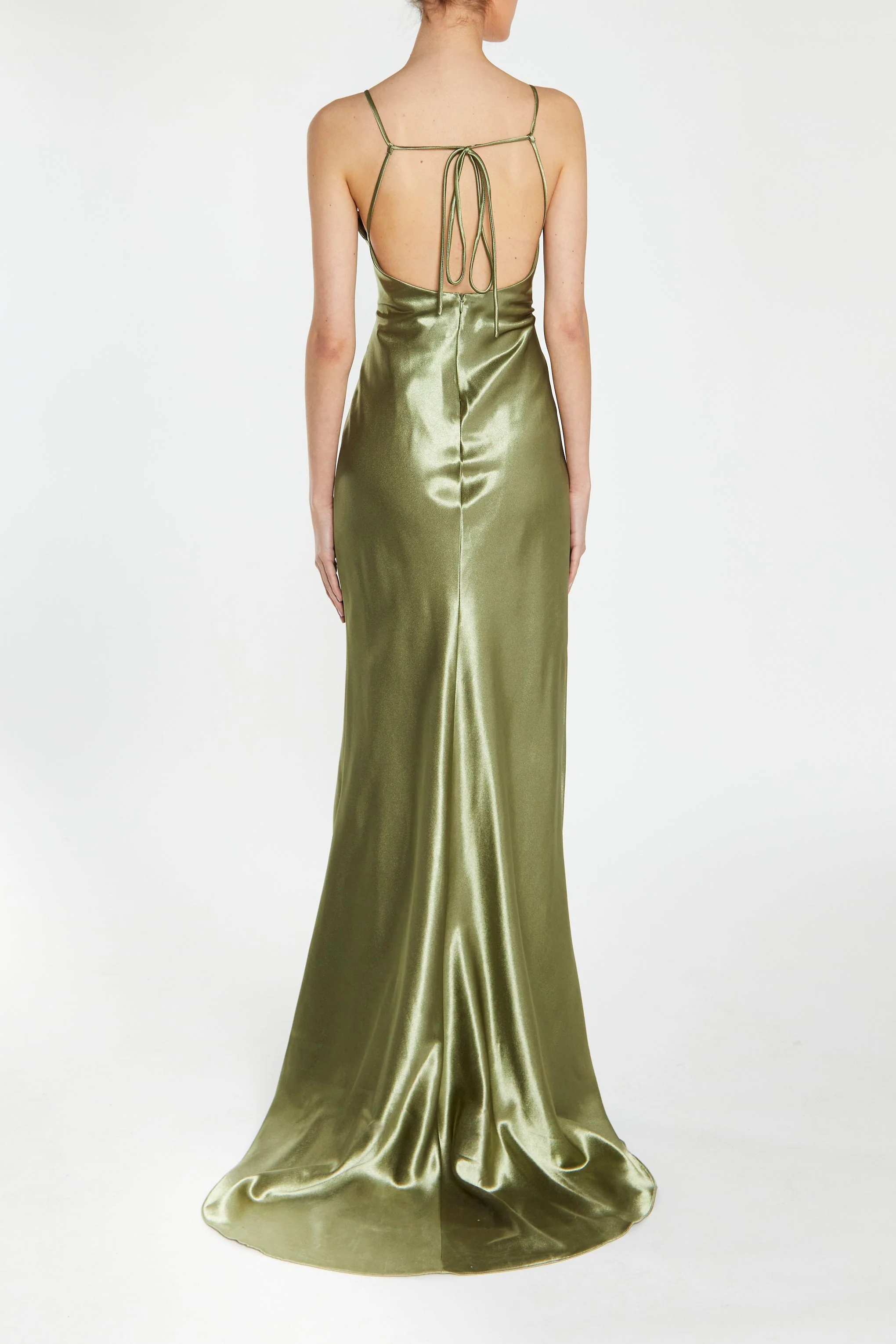 True Decadence Pippa Sage Green Bridesmaid Cowl-Neck Slip Dress - Image 5