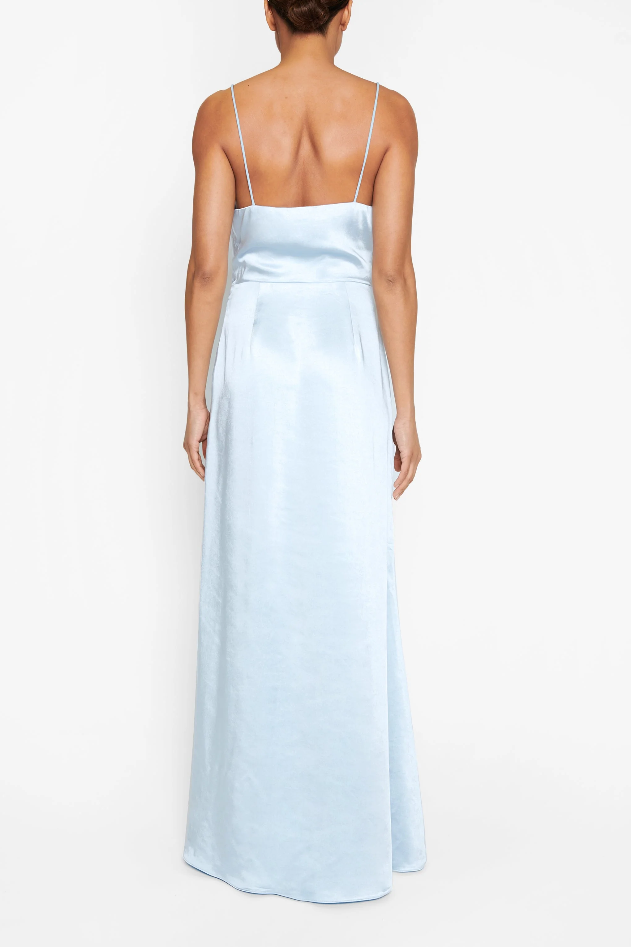 True Decadence Vivian Icy Blue Cowl-Neck Bias Cut Maxi Dress - Image 3