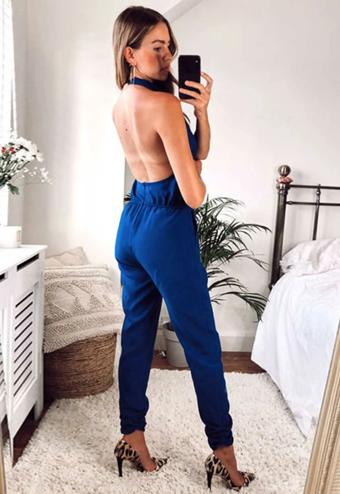 Lady Flare Blue Bella Jumpsuit - Image 4
