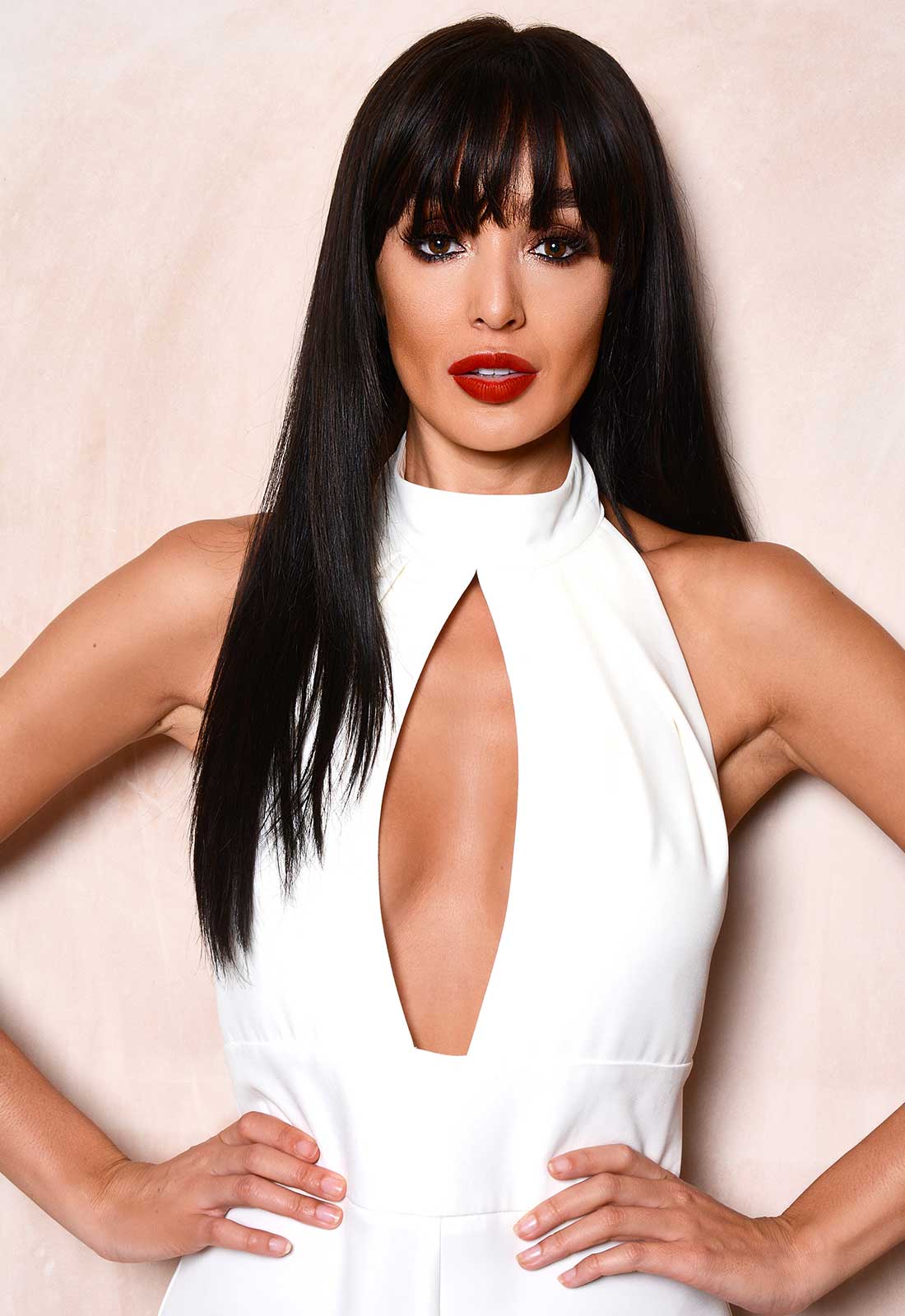 Lady Flare White Split Jumpsuit - Image 3