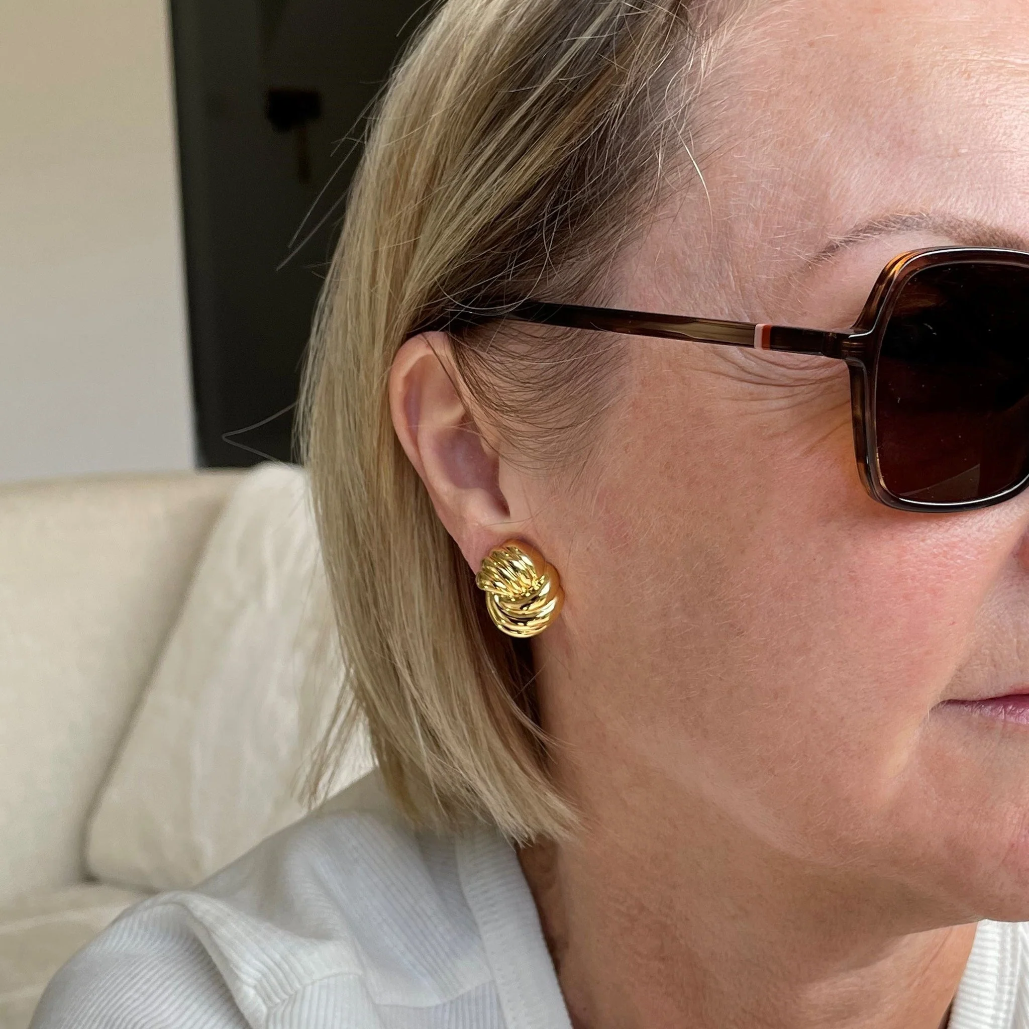 Cachet London Lael Gold Clip On Earrings - Image 11