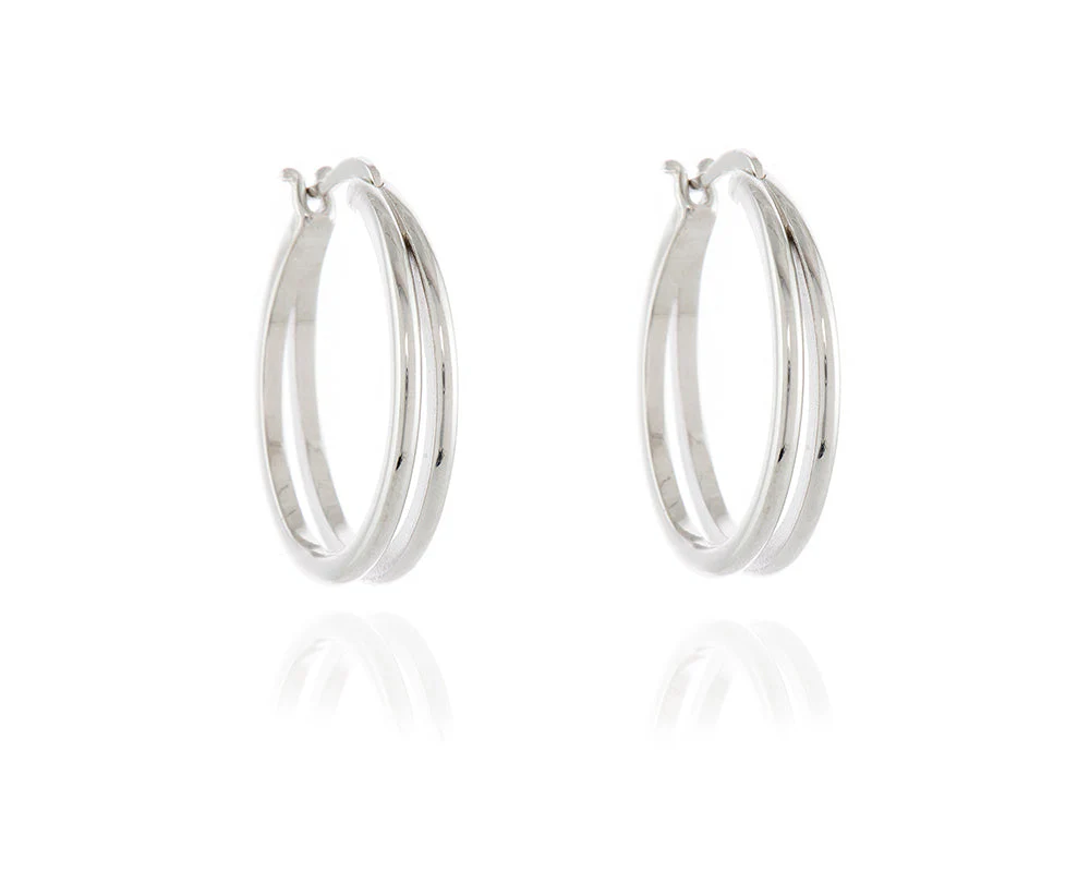 Cachet London Lana 25mm Silver Hoop Earrings - Image 11