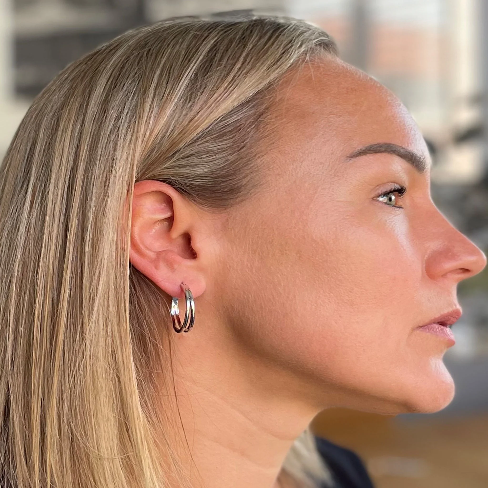 Cachet London Lana 25mm Silver Hoop Earrings - Image 12