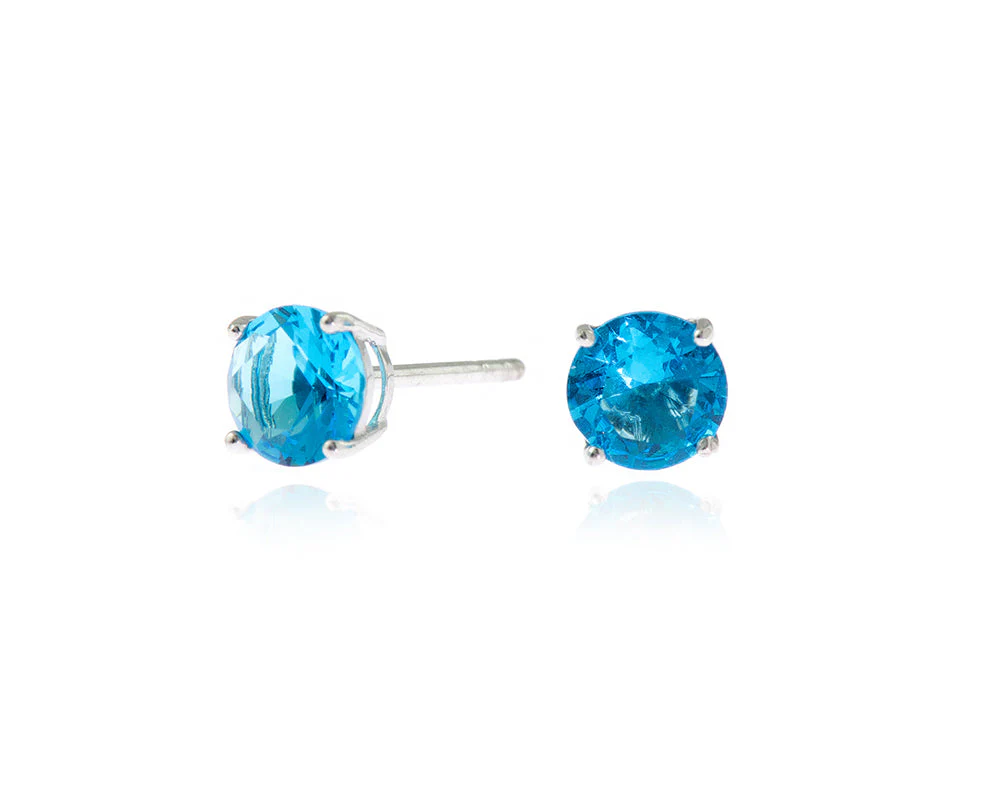 Cachet London Lana 6mm Sterling Silver Blue Earrings - Image 11