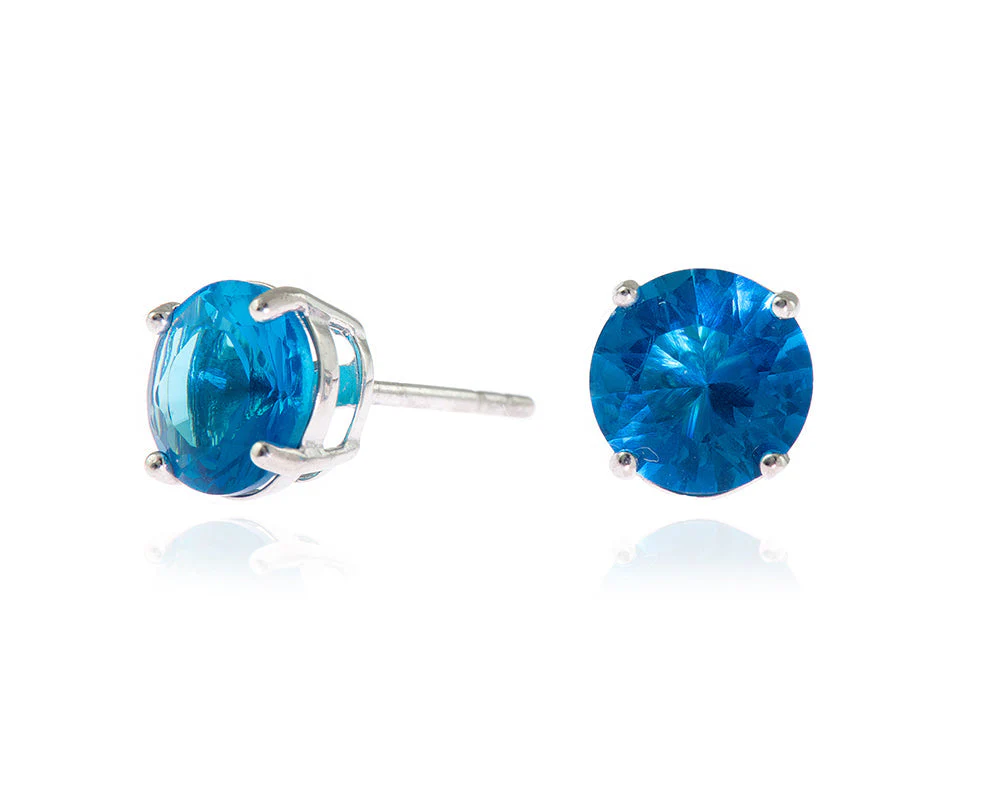 Cachet London Lana 8mm Sterling Silver Blue Earrings - Image 11