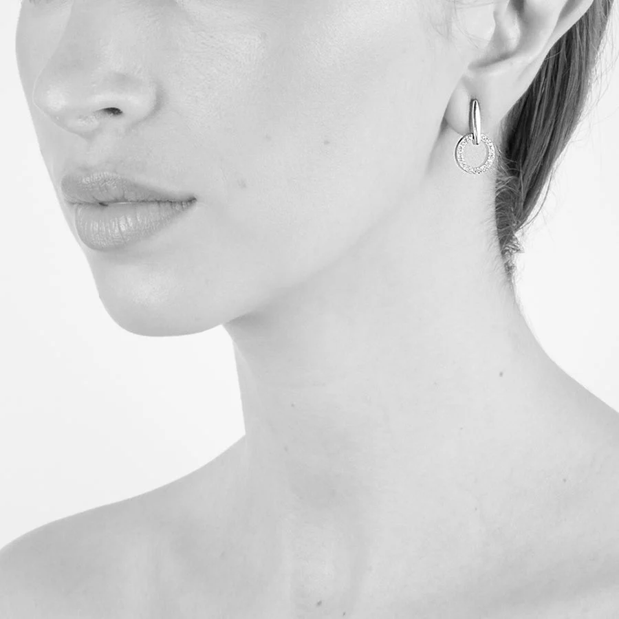 Cachet London Lara Drop Silver Earrings - Image 2
