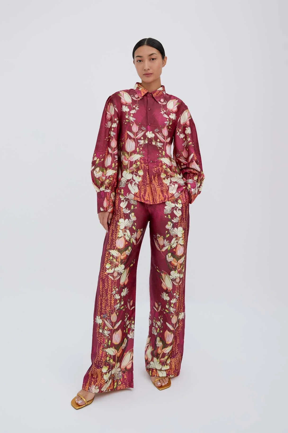 Raishma Studio Burgundy Lauren Shirt