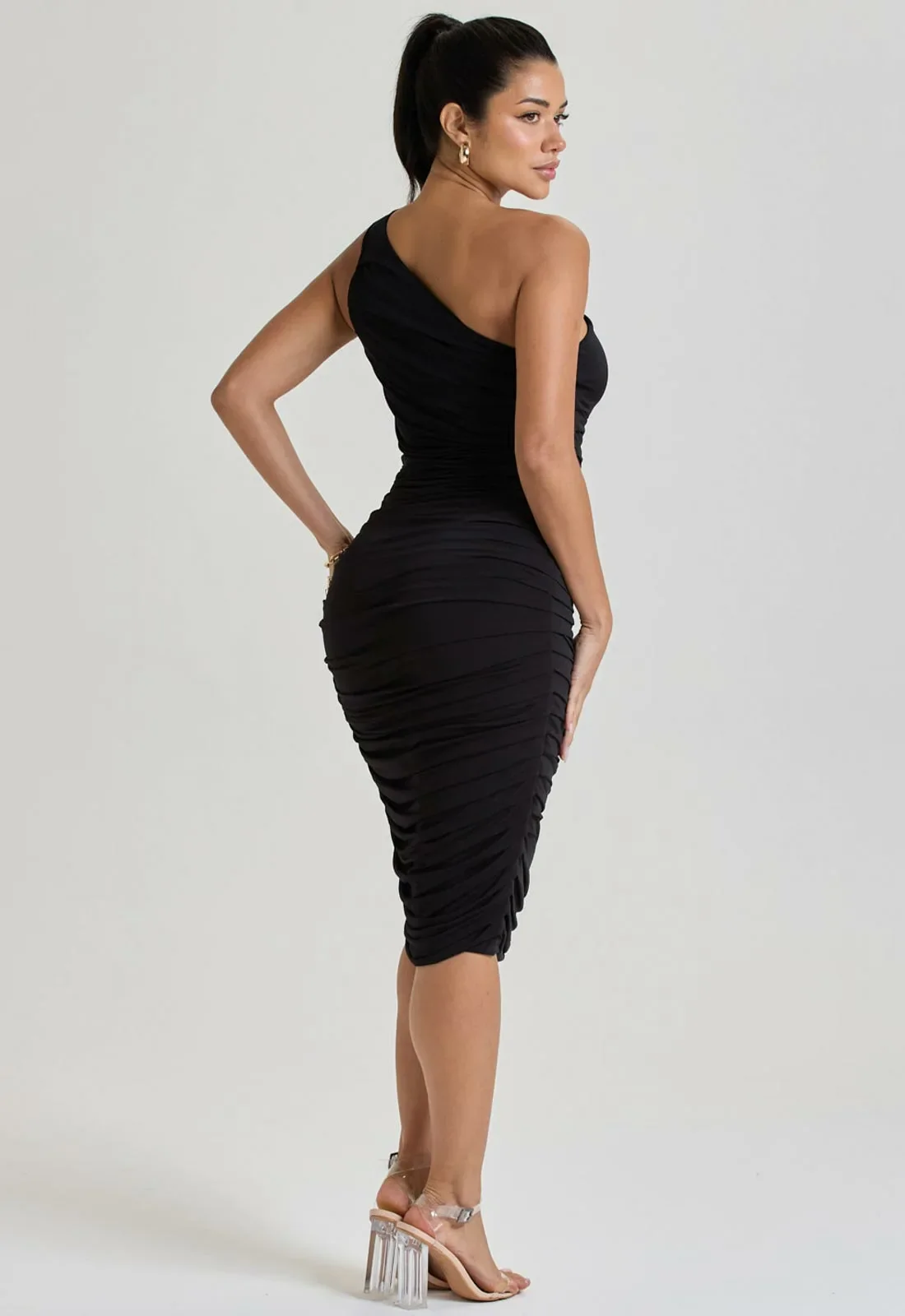 LBD Black Millie Midi Dress - Image 4