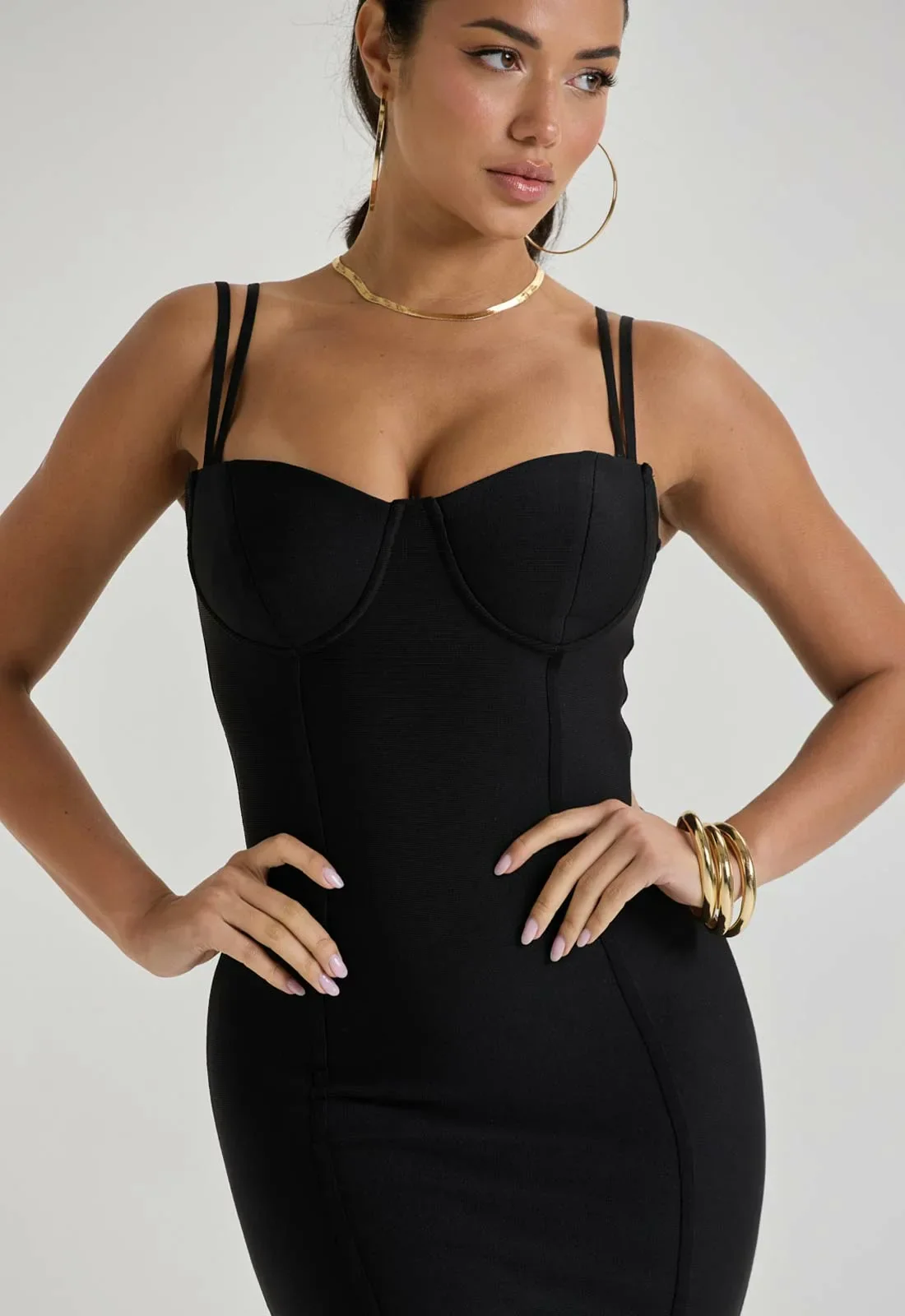LBD Collection Black Hourglass Dress - Image 5