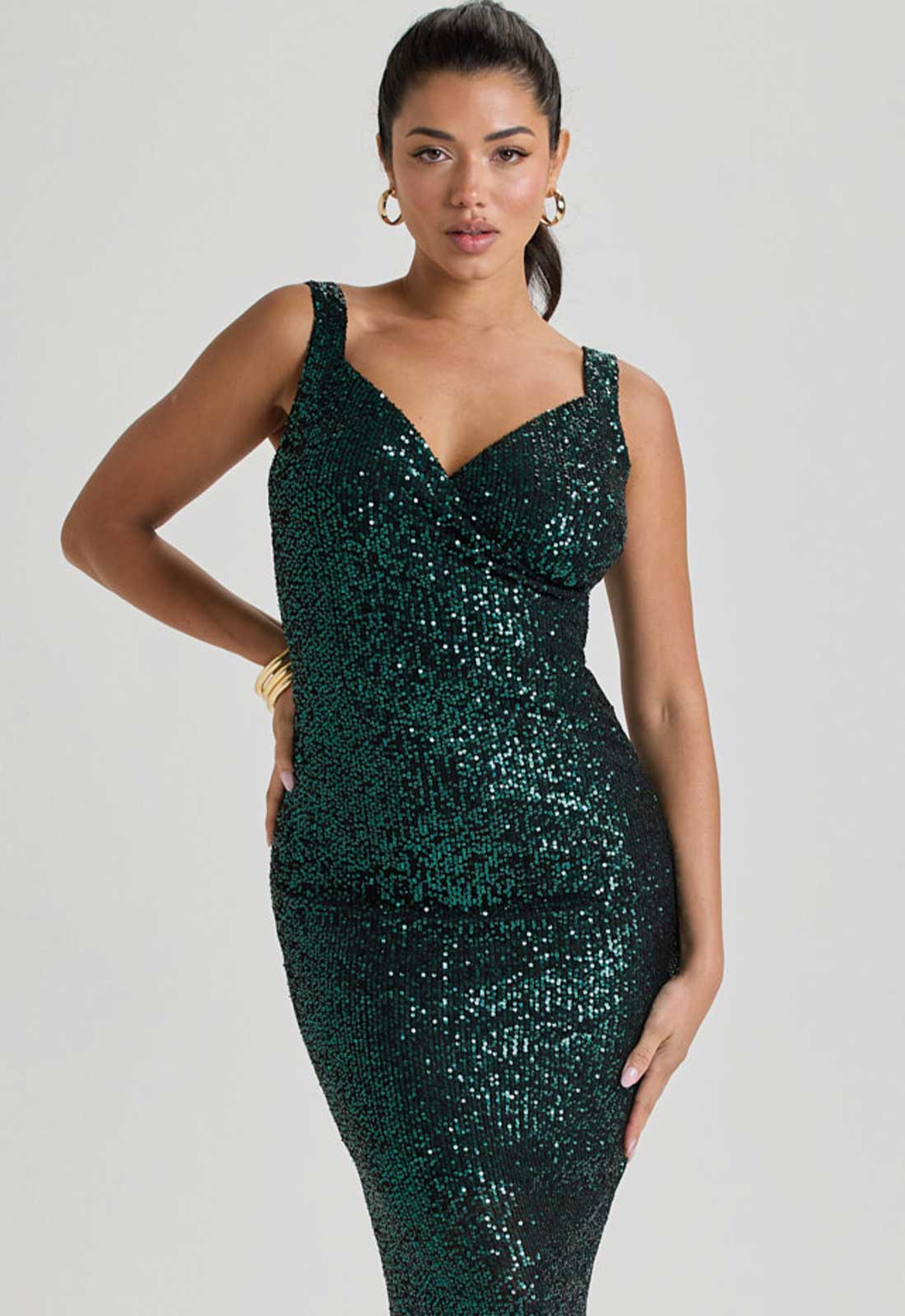 LBD Collection Green Ruby Sequin Dress - Image 7