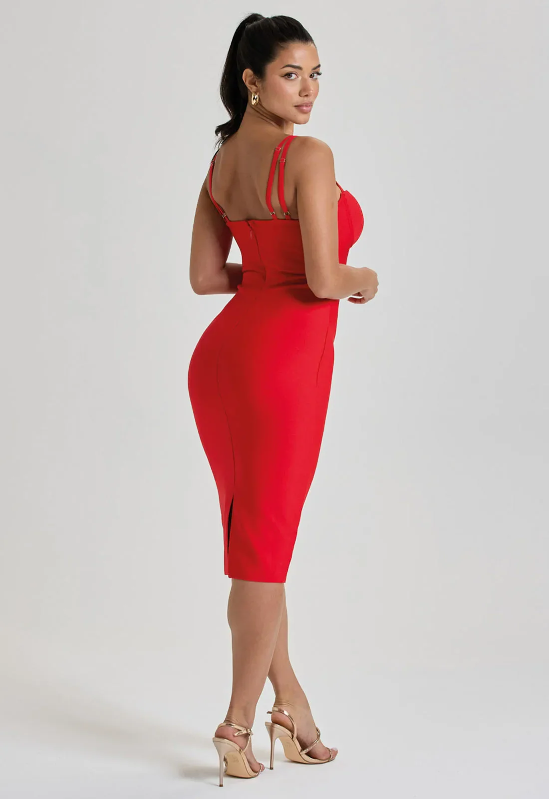 LBD Collection Red Hourglass Dress - Image 7