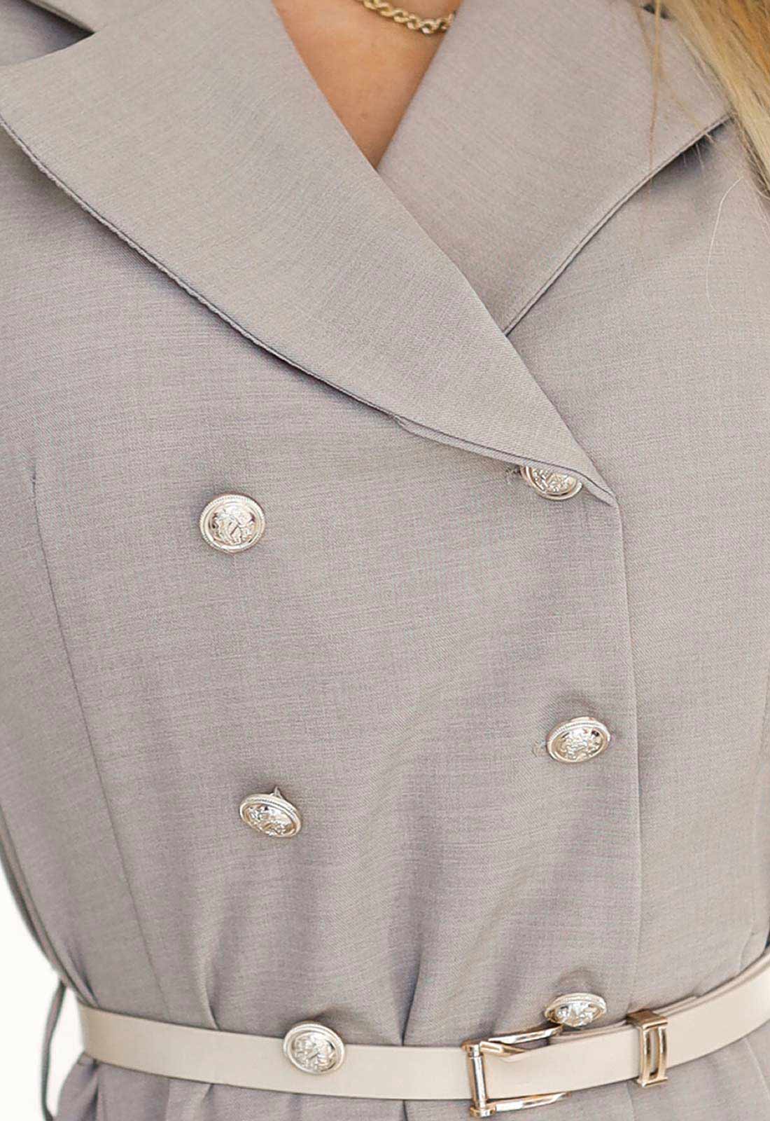 LBD Exclusive Beige Becky Shirt Dress - Image 6