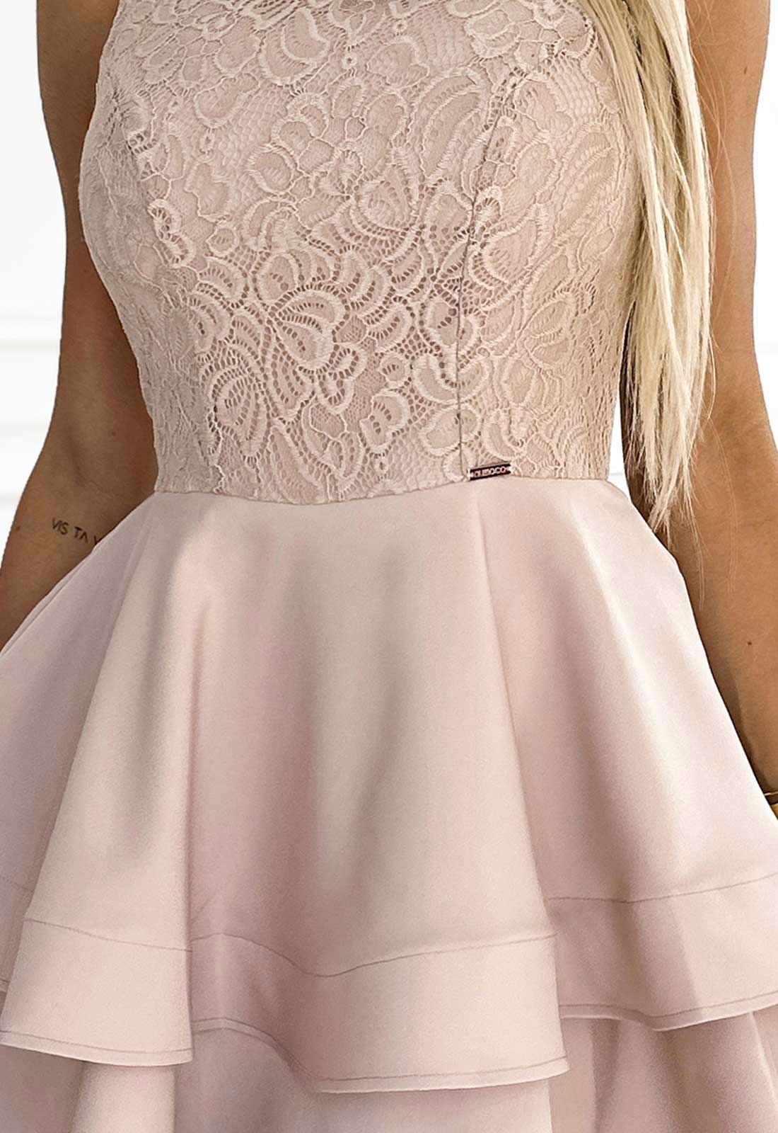 LBD Exclusive Beige Bianka Wedding Guest Dress - Image 5