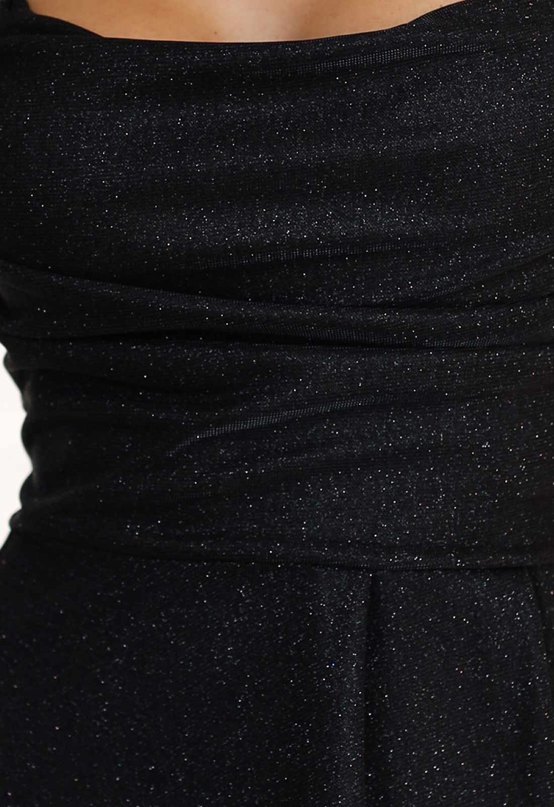 LBD Exclusive Black Shimmer Artemis Maxi Dress - Image 6