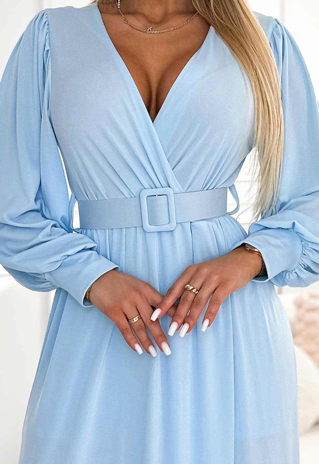 LBD Exclusive Blue Fiorella Maxi Dress - Image 6