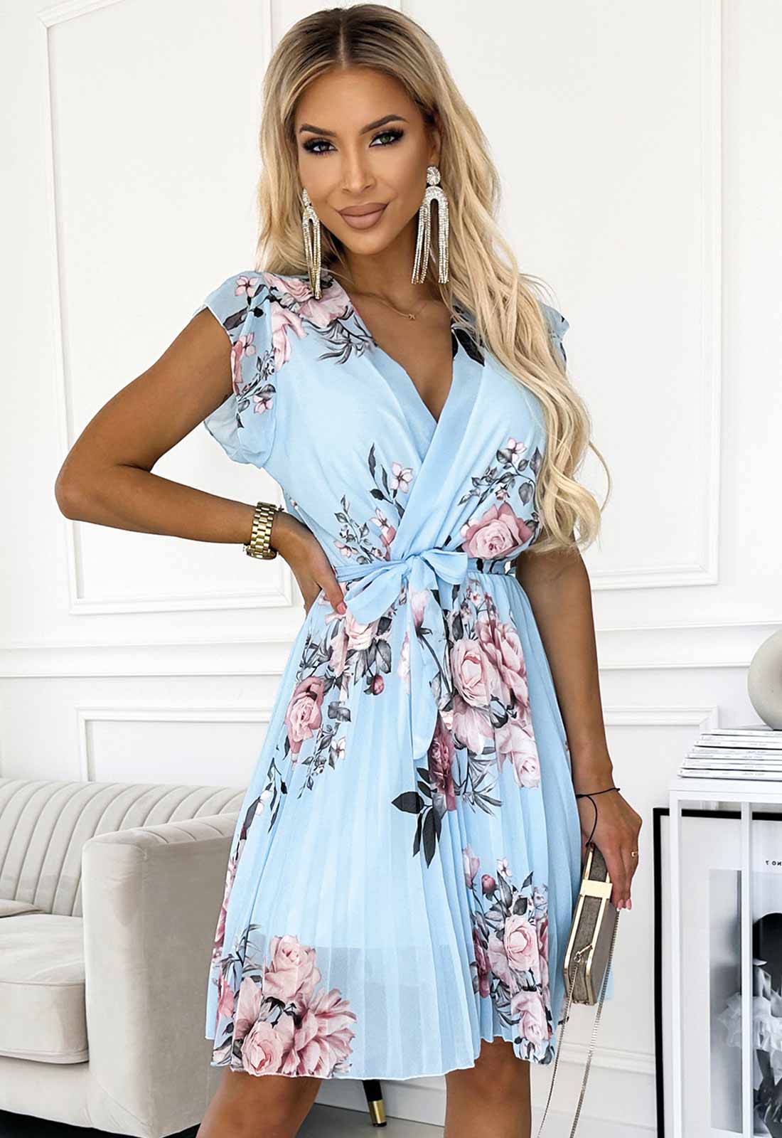 LBD Exclusive Blue Rochelle Dress - Image 3