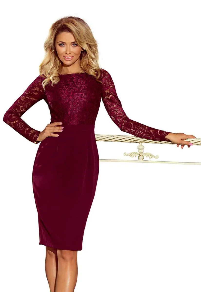 LBD Exclusive Burgundy Emma Cocktail Dress - Image 10
