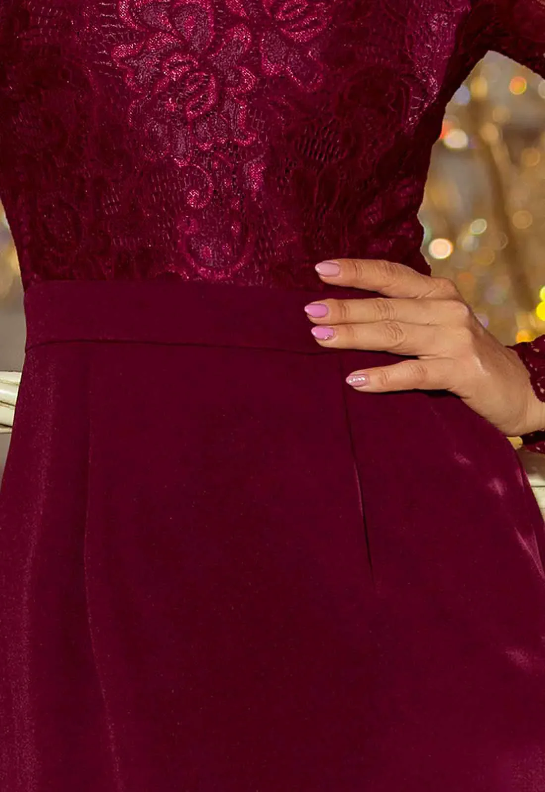 LBD Exclusive Burgundy Emma Cocktail Dress - Image 6