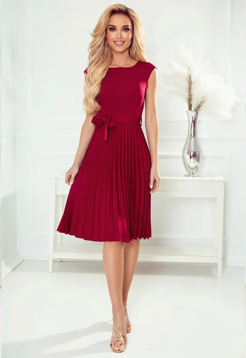 LBD Exclusive Burgundy Lila Cocktail Dress - Image 7
