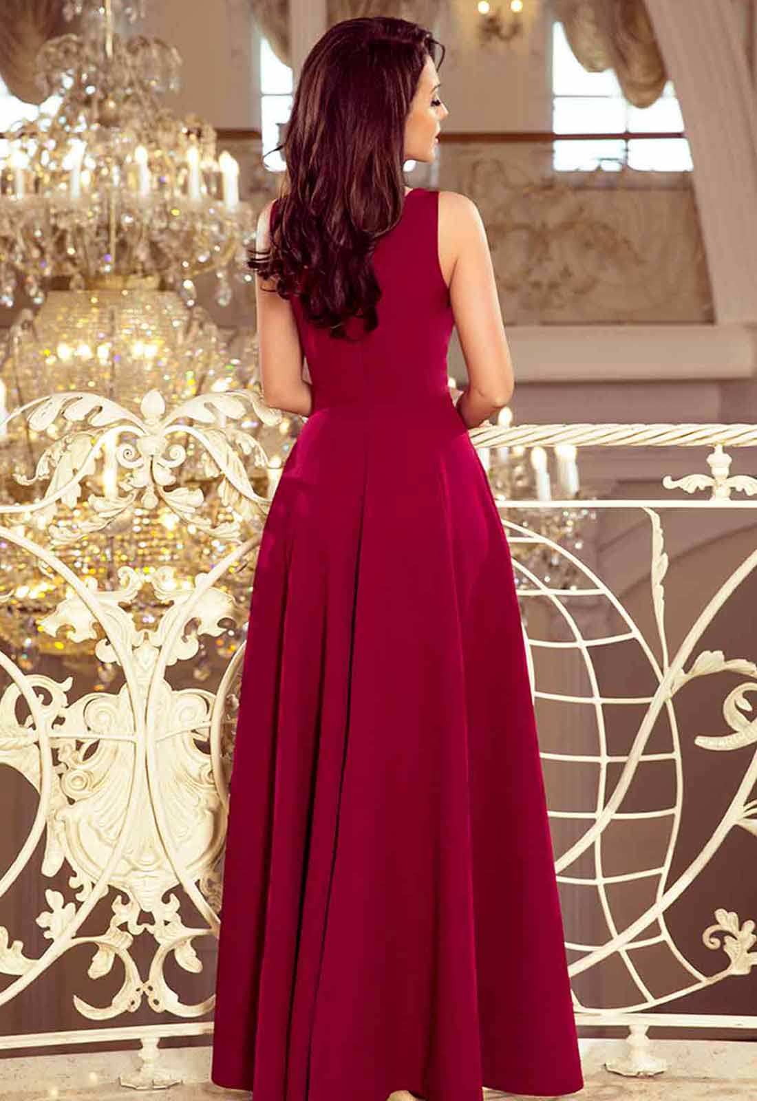LBD Exclusive Burgundy Maxi Dress - Image 3