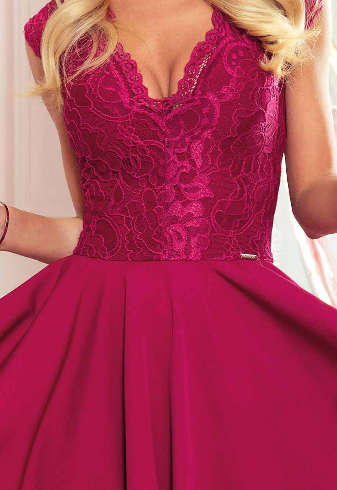 LBD Exclusive Burgundy Patricia Party Dress - Image 6