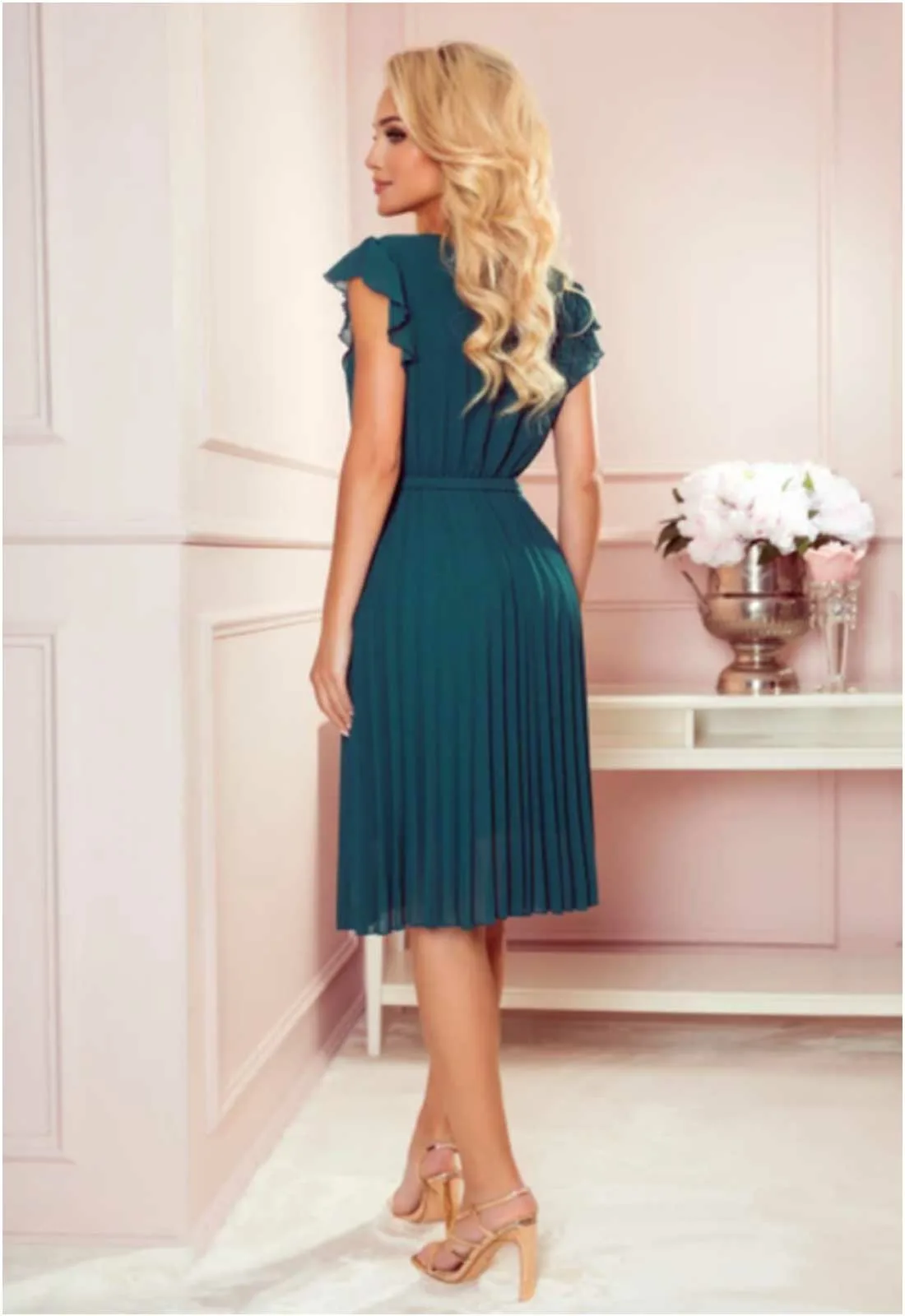 LBD Exclusive Green Polina Cocktail Dress - Image 5