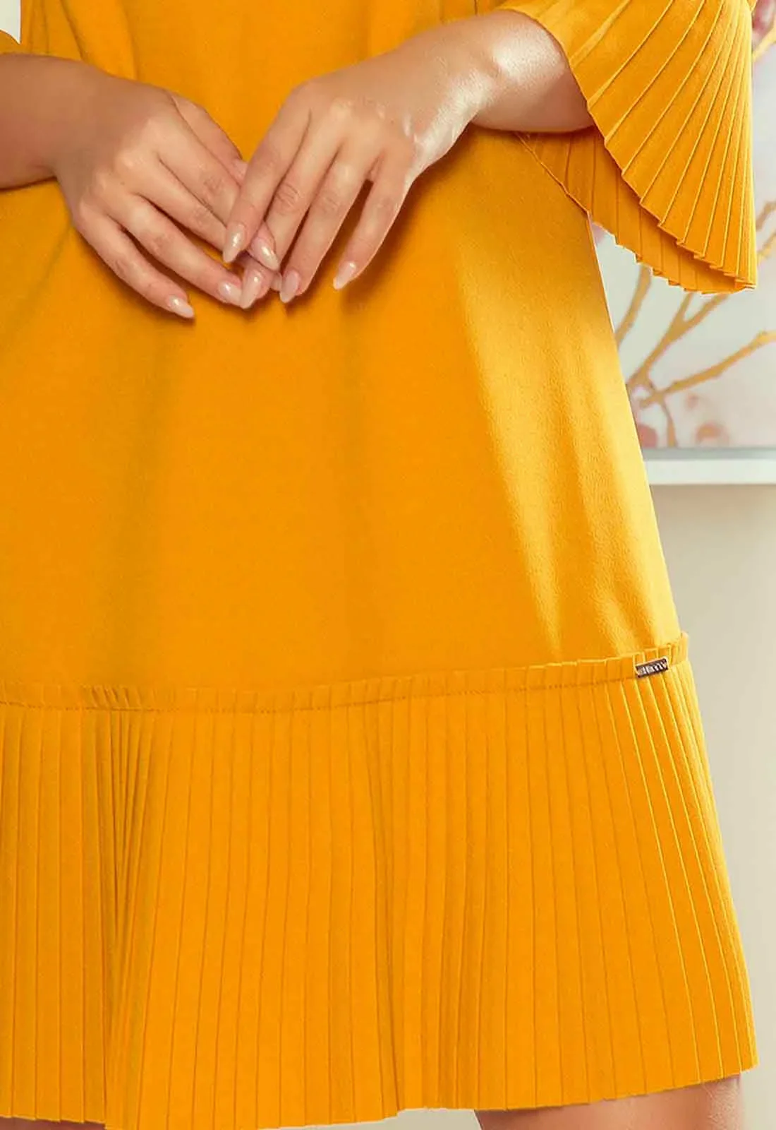 LBD Exclusive Mustard Lucy Shift Dress - Image 4