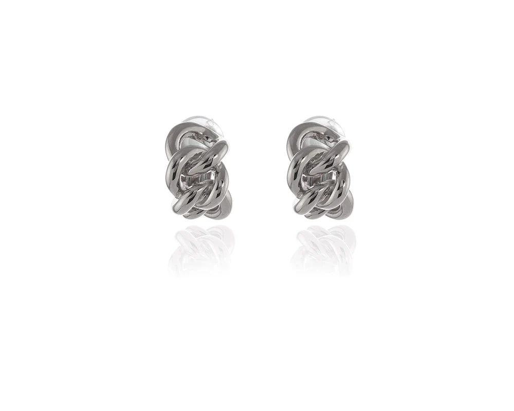 Cachet London Link Silver Clip On Earrings - Image 10