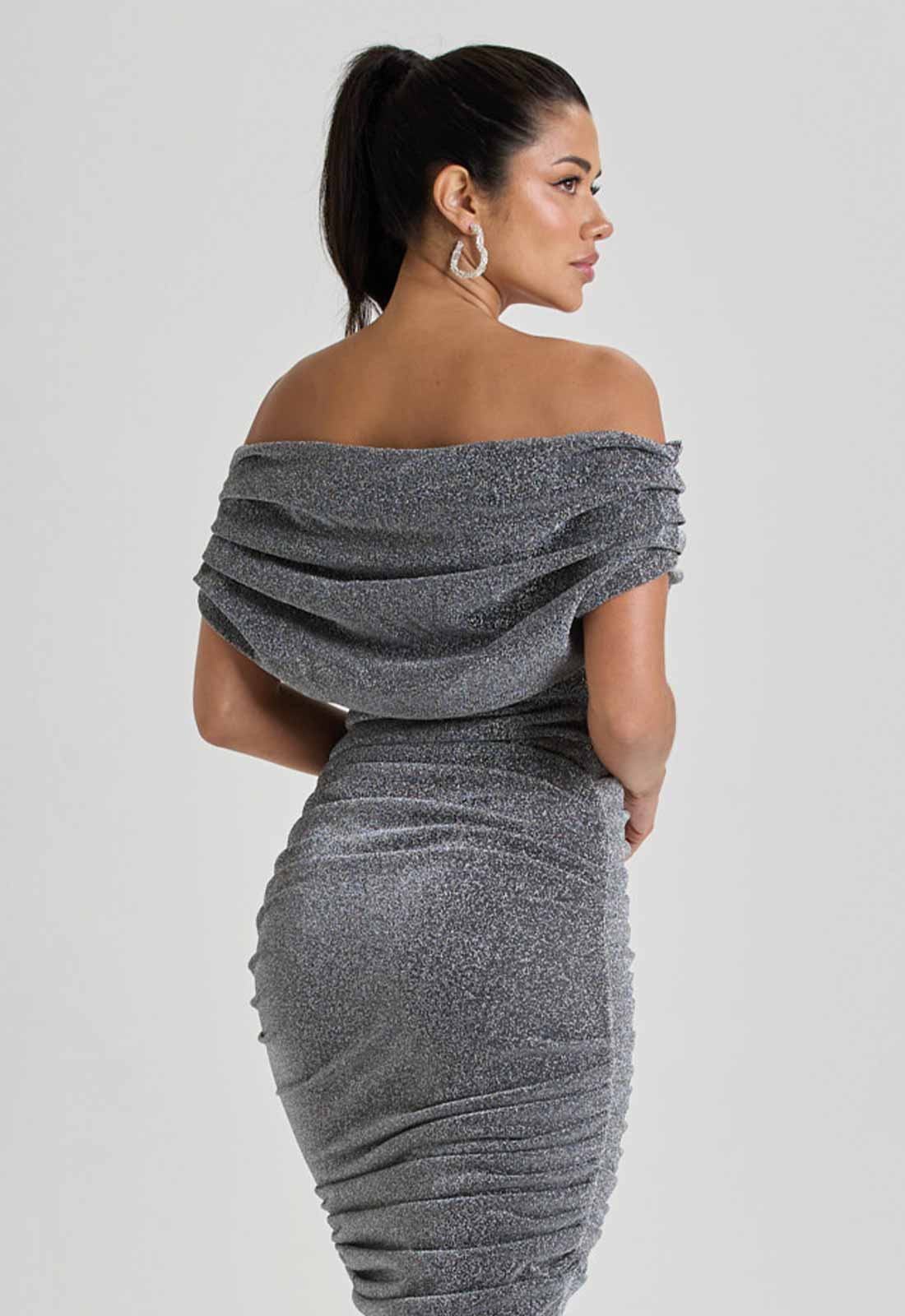 Little Black Dress Silver Julia Cocktail Dress - Image 5