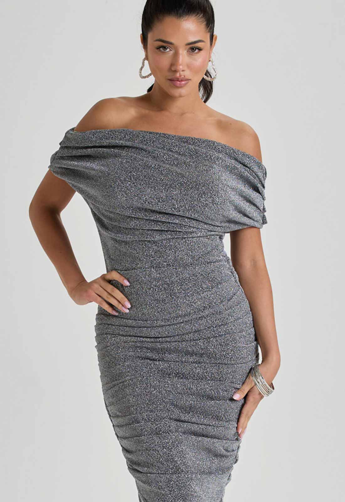 Little Black Dress Silver Julia Cocktail Dress - Image 7