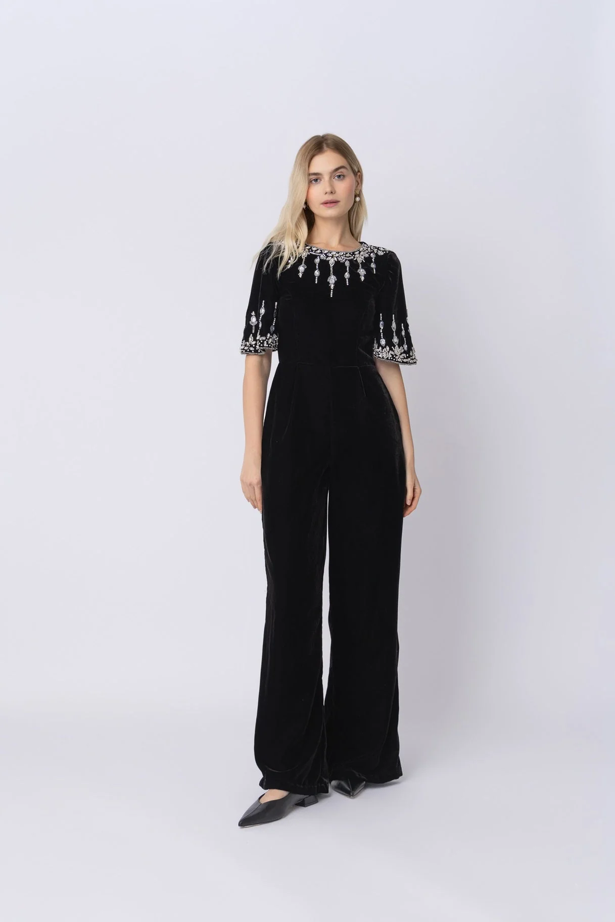 Raishma Couture Black Luna Black Jumpsuit
