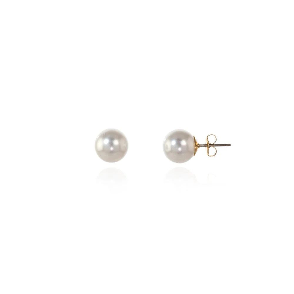 Cachet London Mac 10 White Pearl Earrings