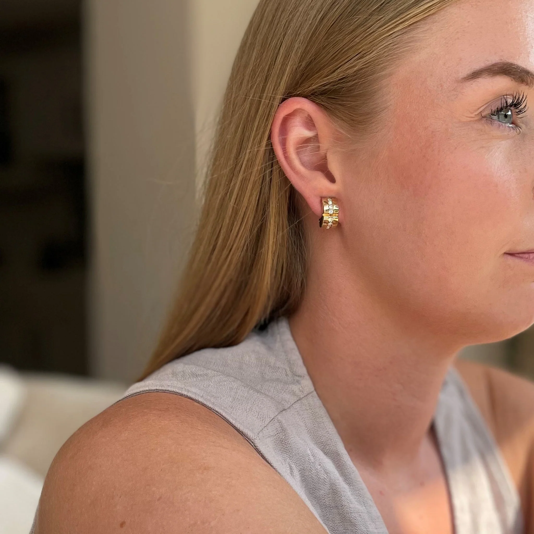 Cachet London Matice Gold Clip On Earrings - Image 10