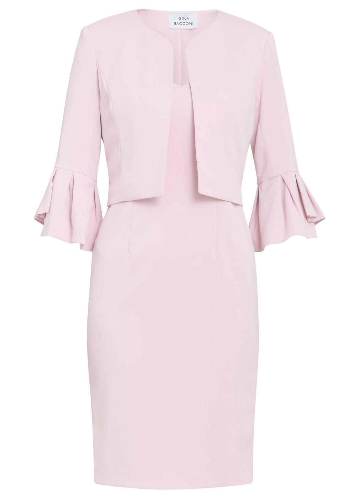 Gina Bacconi Pink Melissa Crepe Dress And Jacket - Image 5