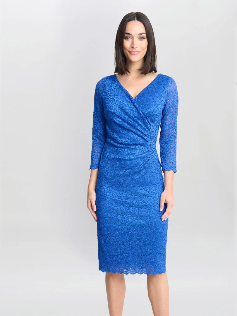 Gina Bacconi Melody Lace Wrap Dress