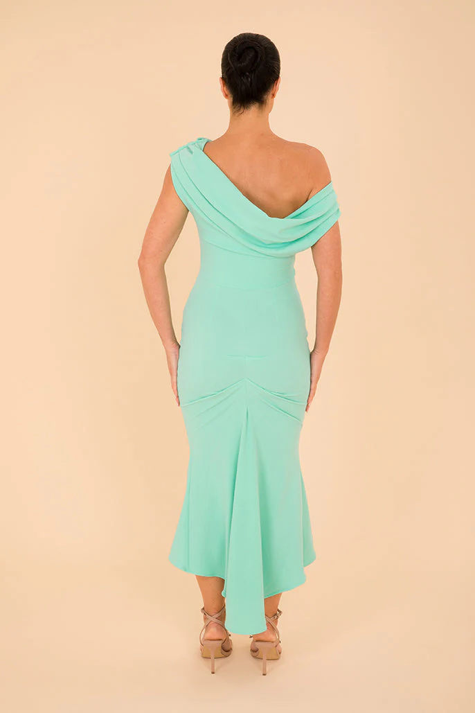 Atom Label Aqua Mercury Midi Dress - Image 5