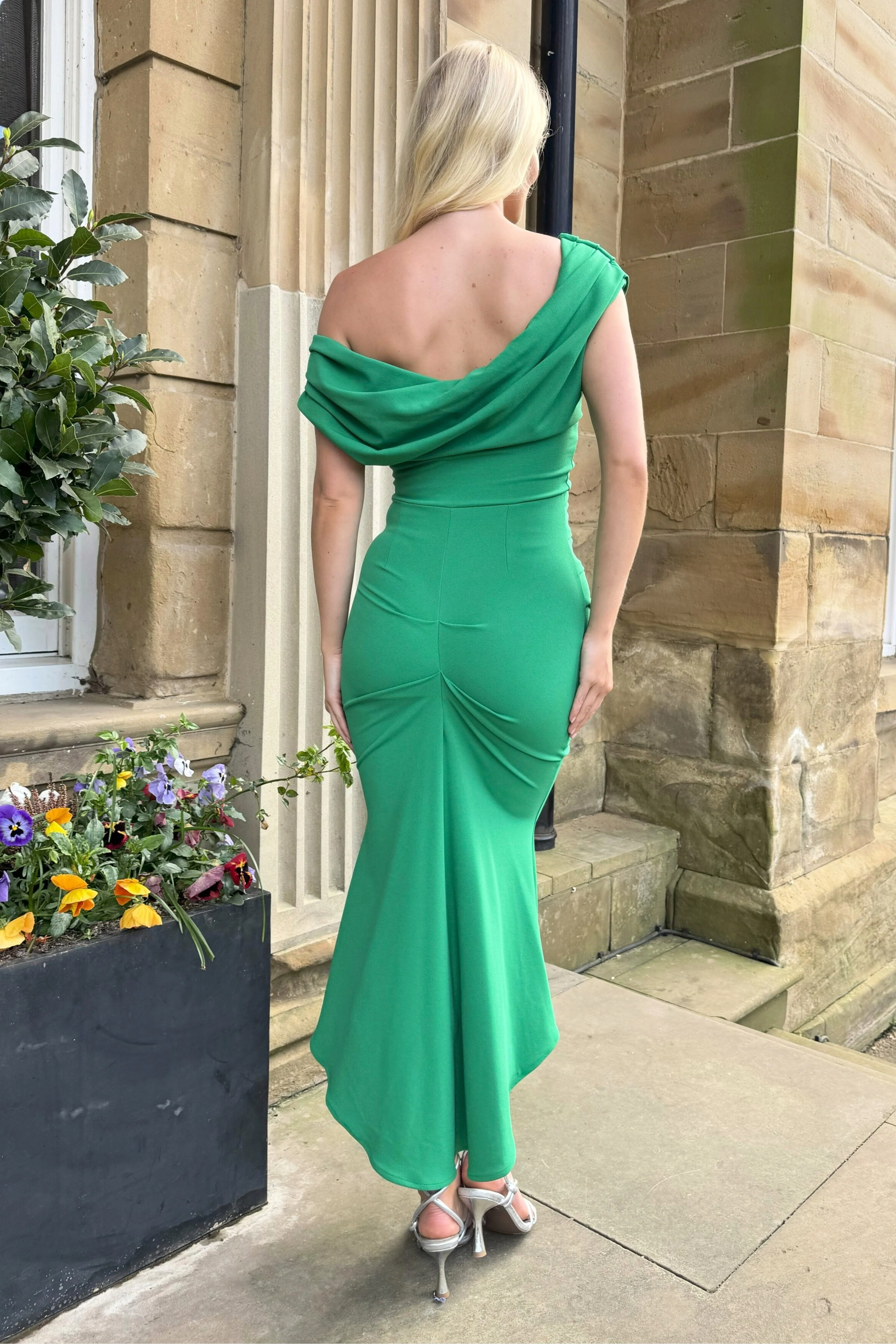 Atom Label Emerald Green Mercury Midi Dress - Image 4