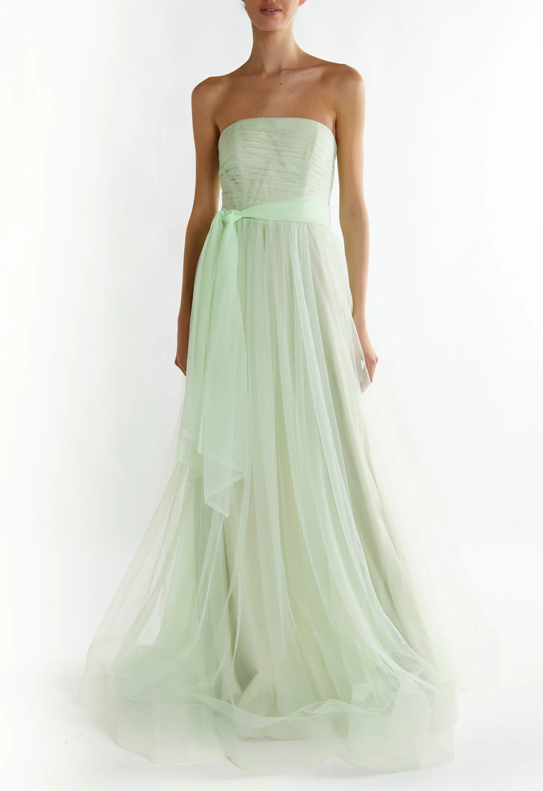 True Decadence Mint-Green Theodora Strapless Maxi Dress - Image 3