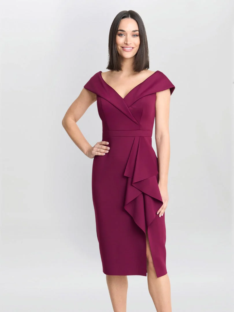 Gina Bacconi Miranda Ruffled Off The Shoulder Dress - Image 2