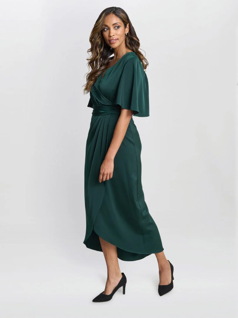 Gina Bacconi Misha V Neck Midi Dress - Image 4
