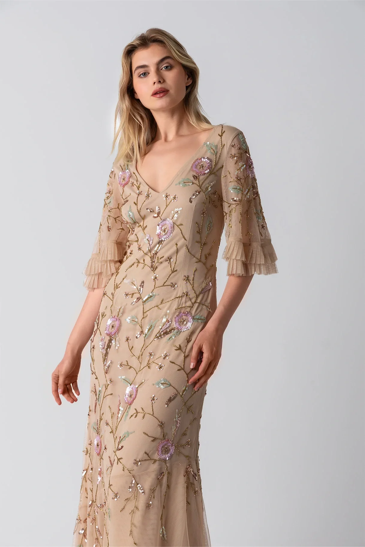 Raishma Couture Nude Natalie Gown - Image 2