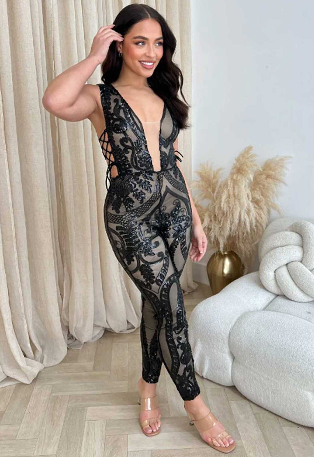 Nazz Collection Black Epic Sequin Jumpsuit - Image 11