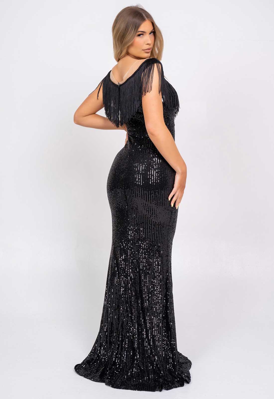 Nazz Collection Black Kendal Sequin Maxi Dress - Image 2