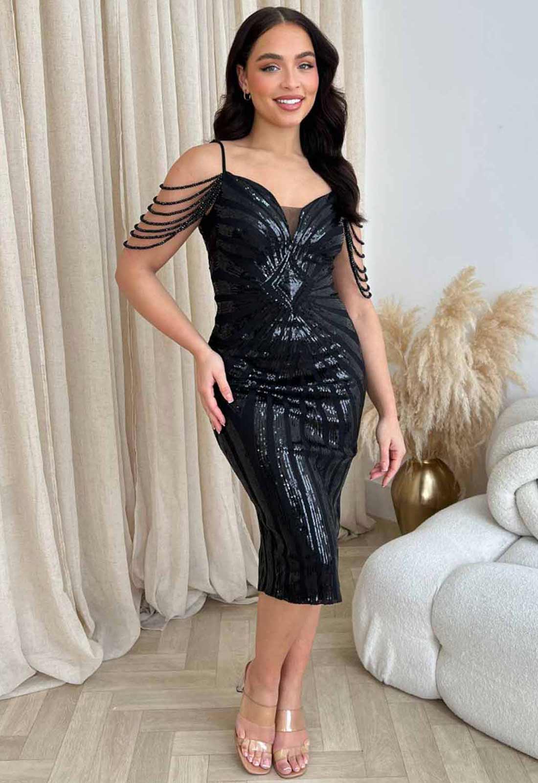 Nazz Collection Black Promise Cocktail Dress - Image 3