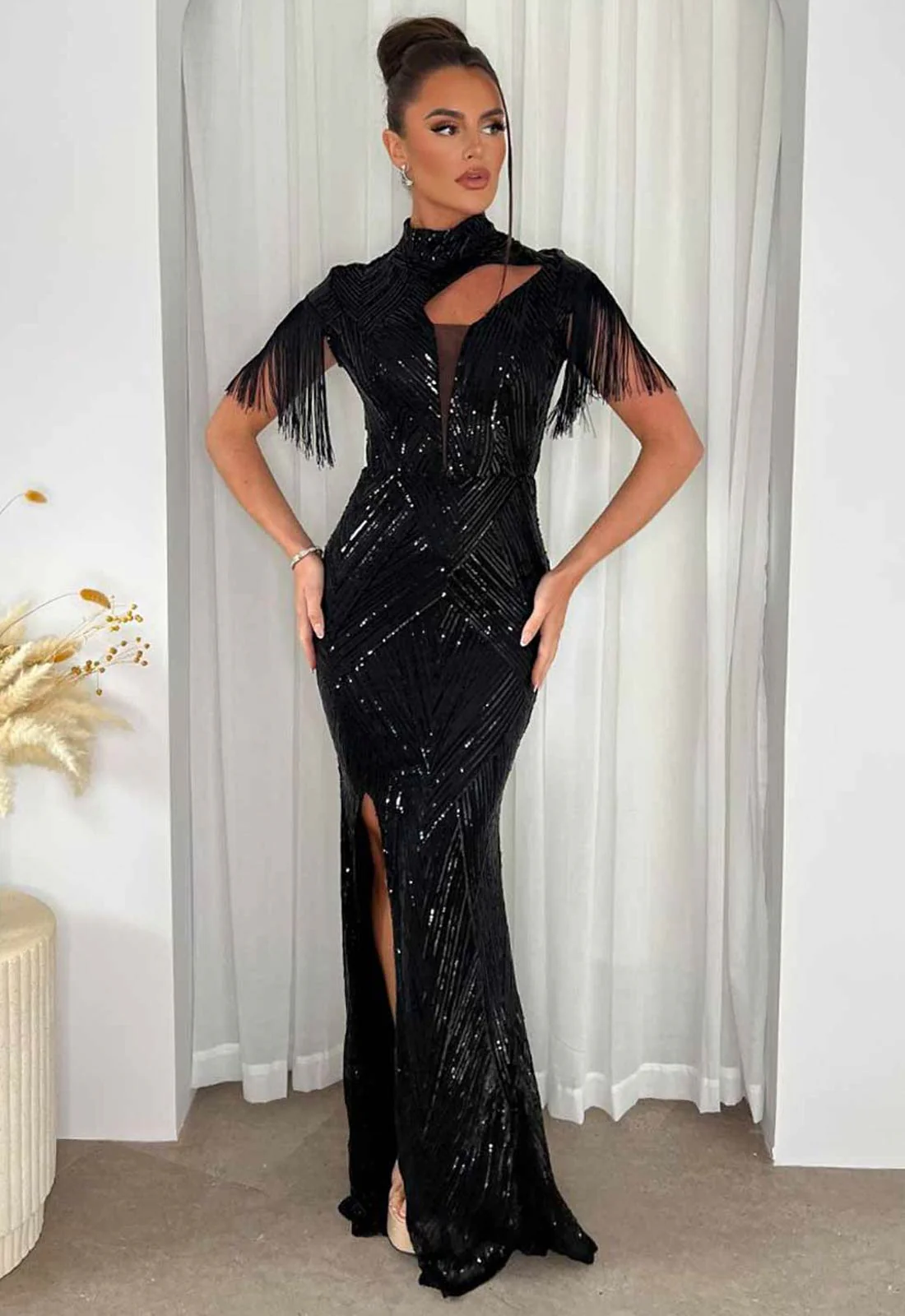 Nazz Collection Black Runway Party Dress - Image 3