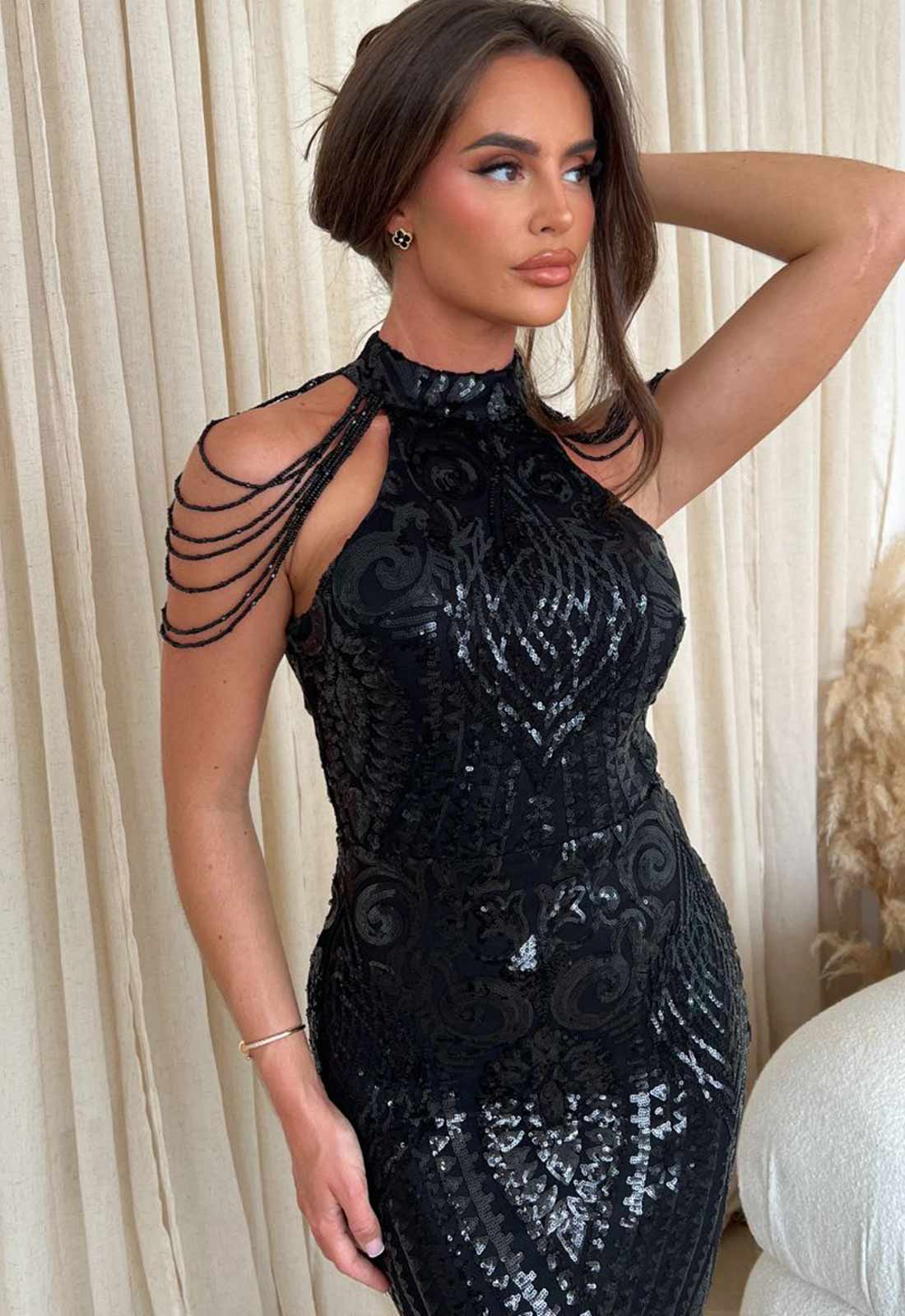 Nazz Collection Black Starstruck Maxi Dress - Image 2