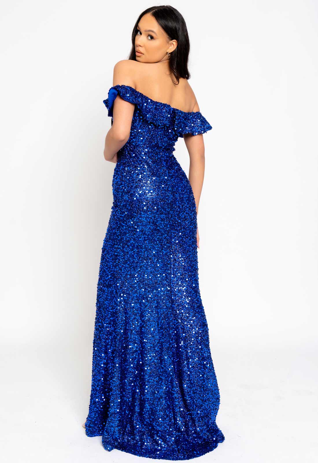 Nazz Collection Blue Eclipse Sequin Maxi Dress - Image 5